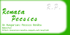 renata pecsics business card