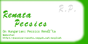 renata pecsics business card